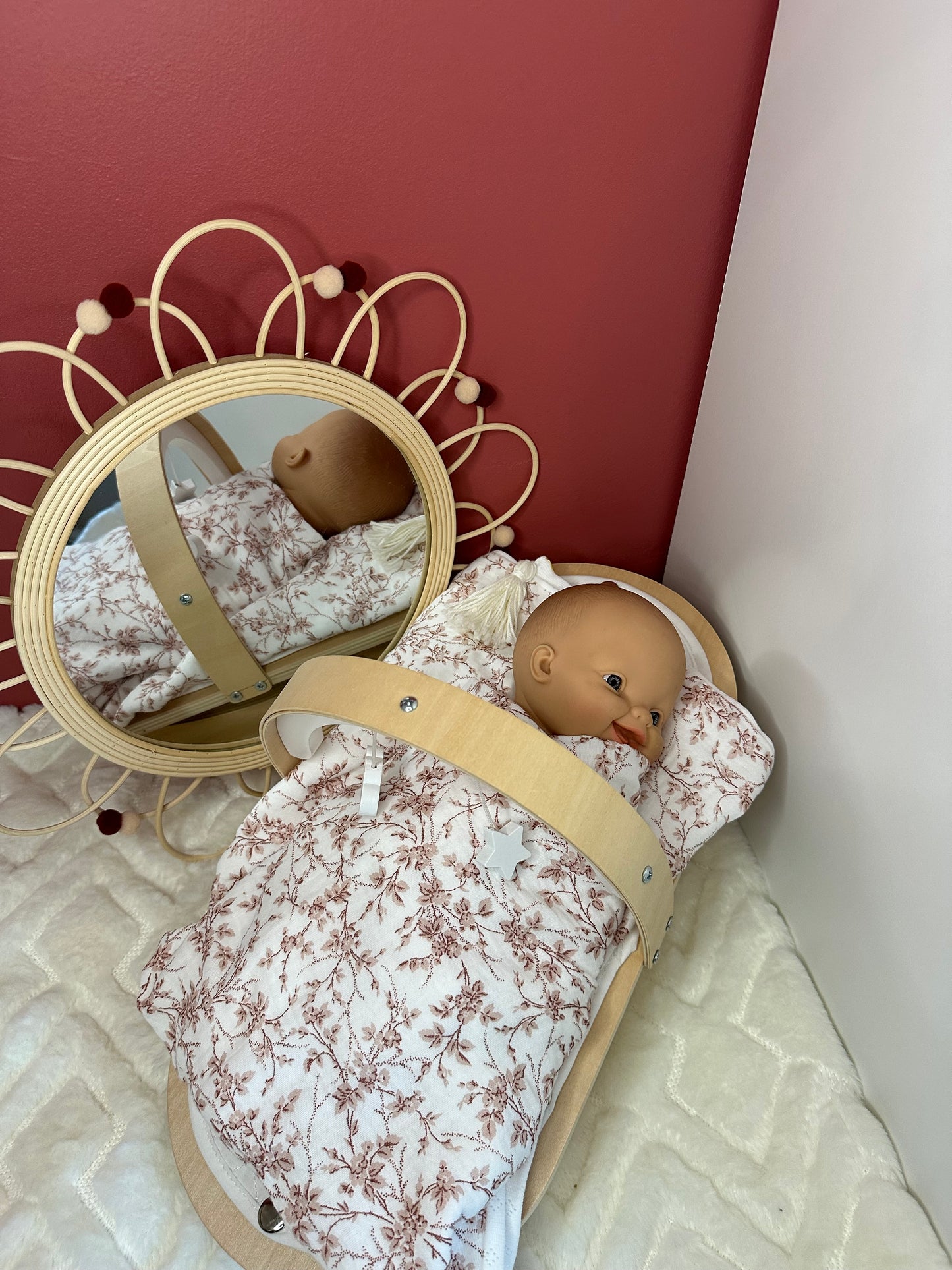 Couverture pompom - Rosalie