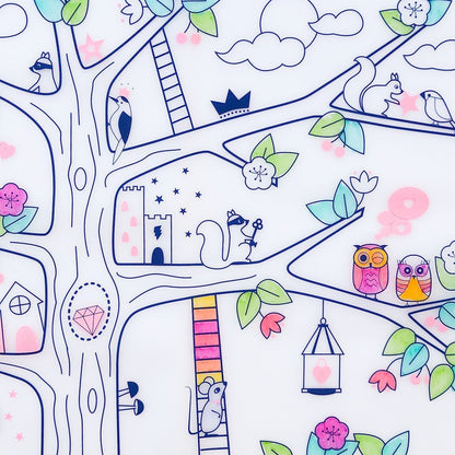 Coloriage réutilisable : ARBRE MAGIQUE